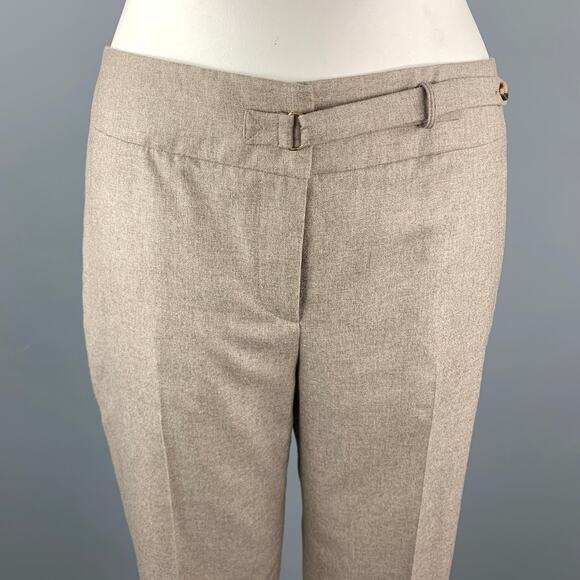 GIORGIO ARMANI Size 14 Taupe Silk / Cashmere Front Tab Dress Pants - Picture 2 of 7